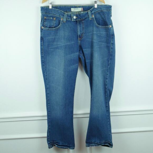 Levis 504 Slouch Jeans 20 M Vintage Y2K Mid Rise Bootcut Flap Pocket Western - Picture 1 of 9